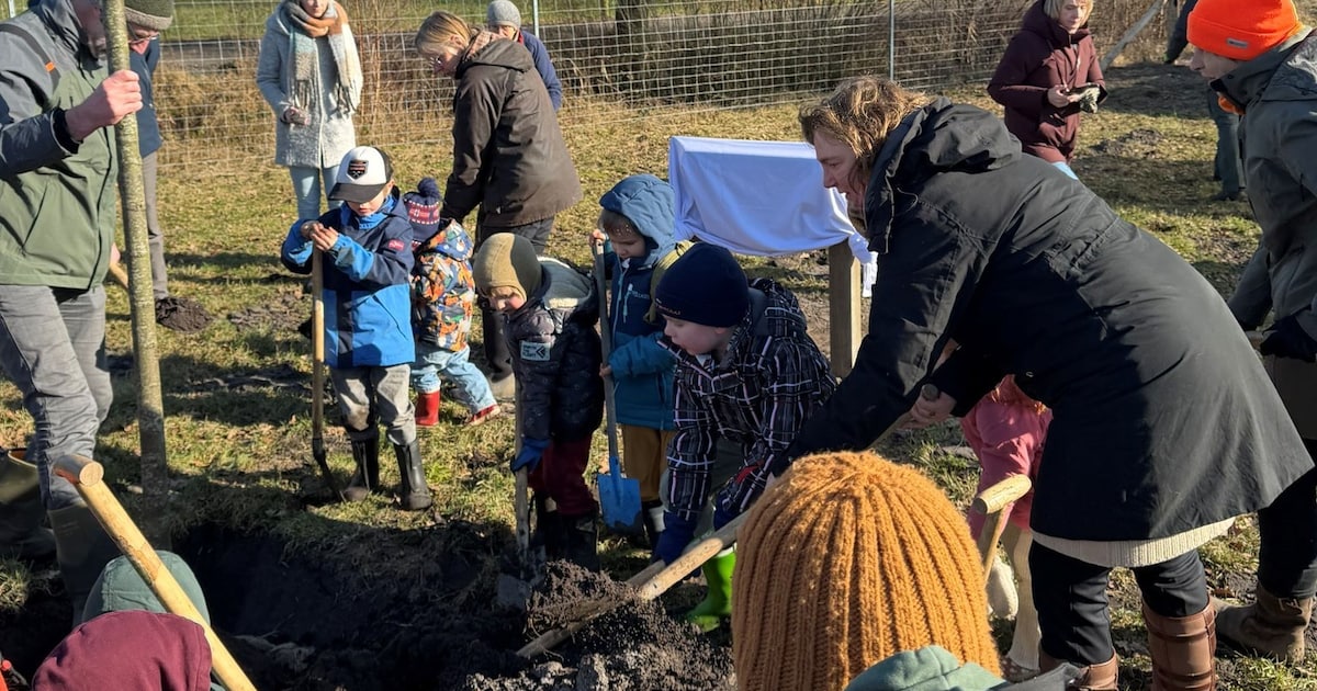 Eerste deel Kinderbos in Oudehorne geplant door kinderen en ouders