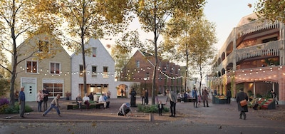 Nieuwe wijk Ooievaarshoek met 190 woningen in Stationskwartier Ravenstein