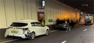 Kettingbotsing met zes voertuigen in Heinenoordtunnel, weg weer vrij