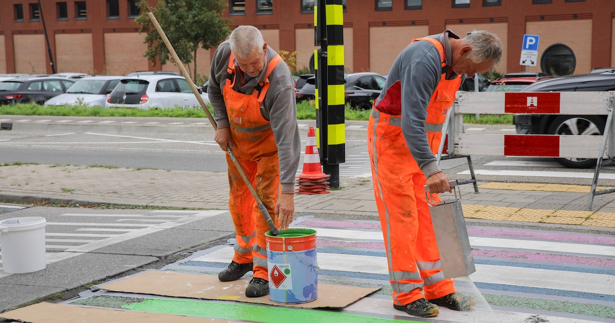 De Ronde Venen knapt regenboogzebrapad in Mijdrecht op