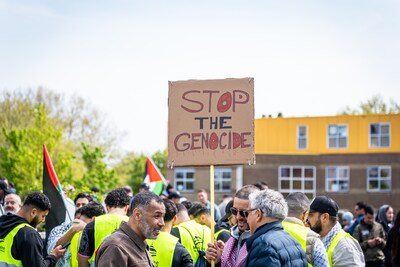 Gaza-demonstratie in Rotterdam: honderden mensen verzamelen zich, veel verkeershinder verwacht