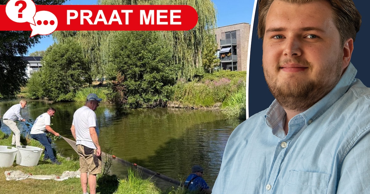 Ruim 50 vissen zijn gered uit een bijna drooggevallen vijver: heb jij veel last gehad van de droogte