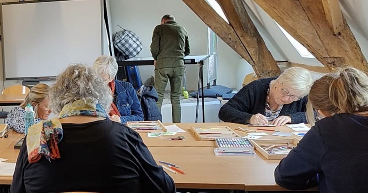 Tekenles in bibliotheek Tuitjenhorn op 25 november