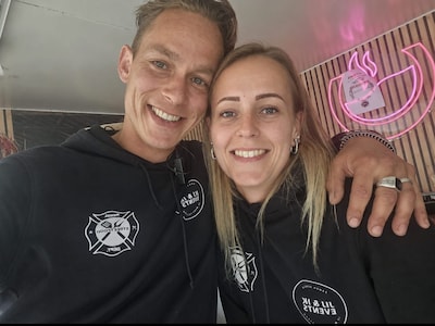 Lekker loungen: Jordi en Chanita openen een beachbar bij de Cattenbroekerplas