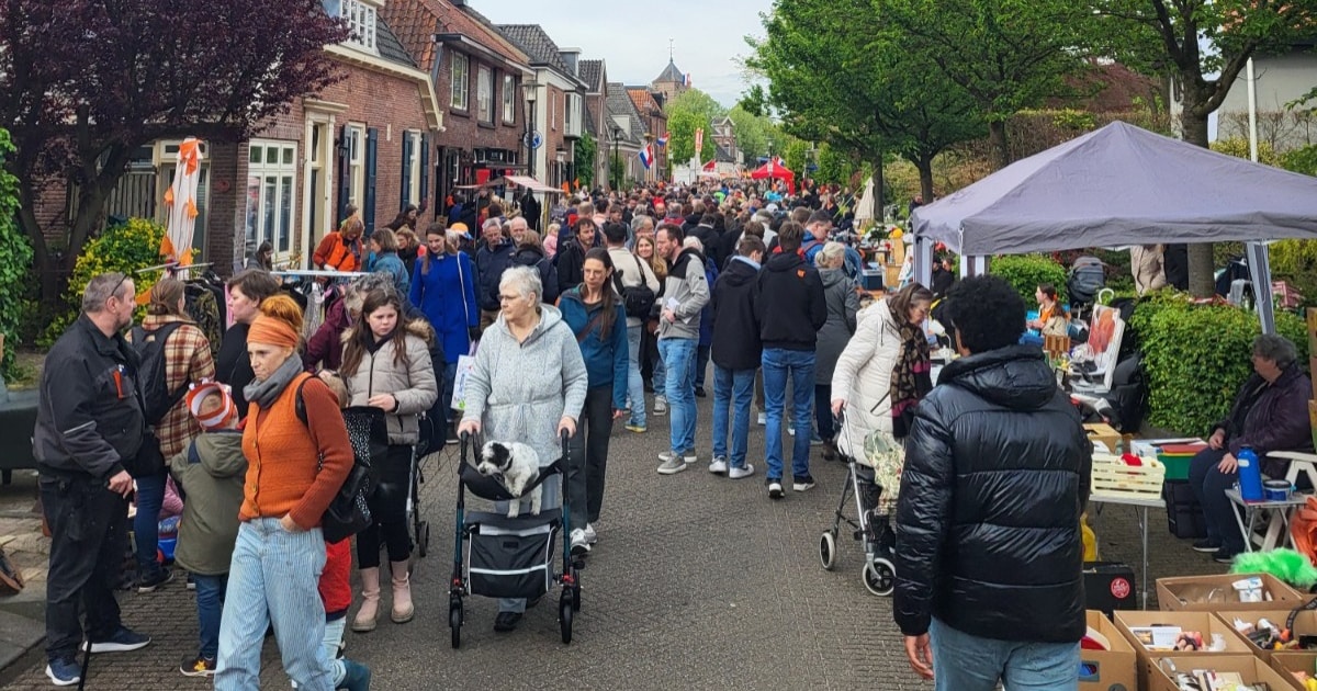 Kleedjesmarkt en vogelschieten op Koningsdag in Warnsveld