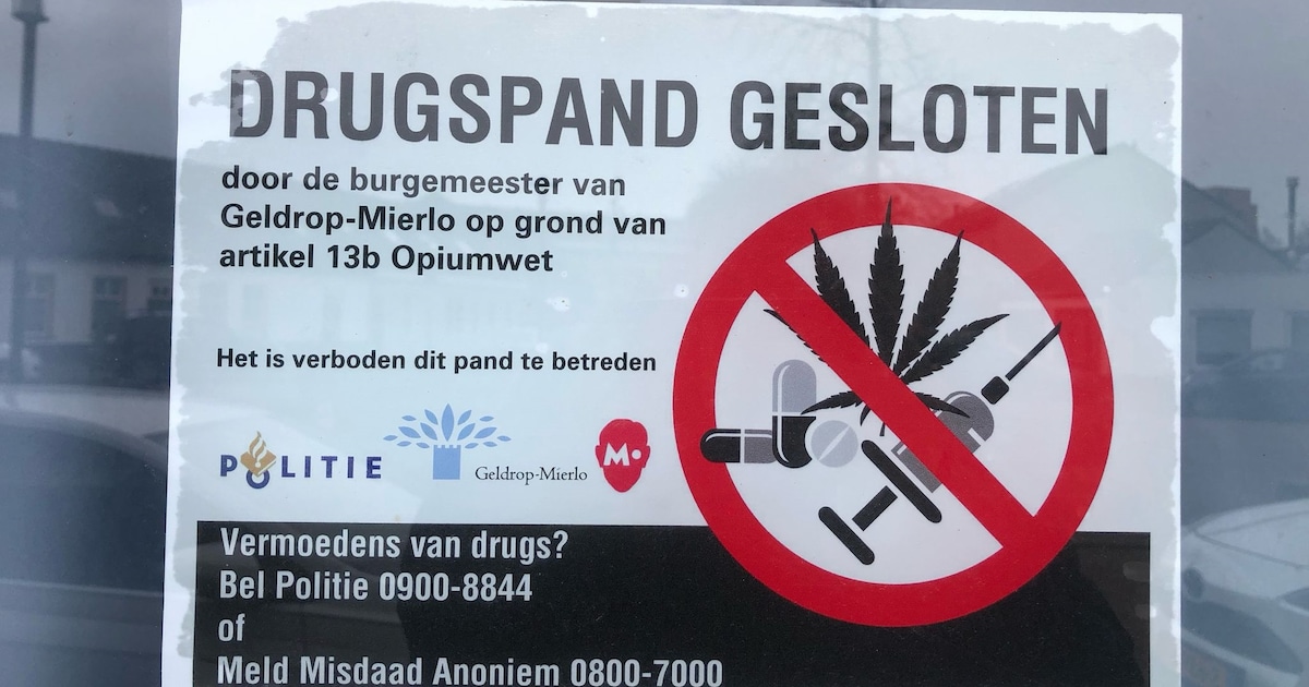 Burgemeester sluit pand in Gatestraat Landgraaf na vondst grote hoeveelheid drugs