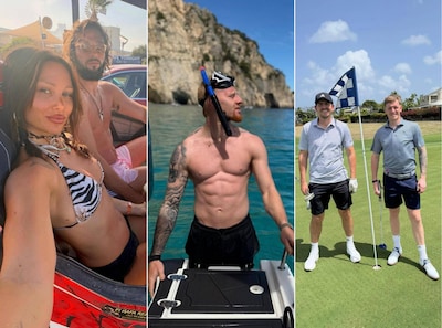 Andy Carroll feest erop los, snorkelende Mexx Meerdink en Harry Maguire golft op Barbados