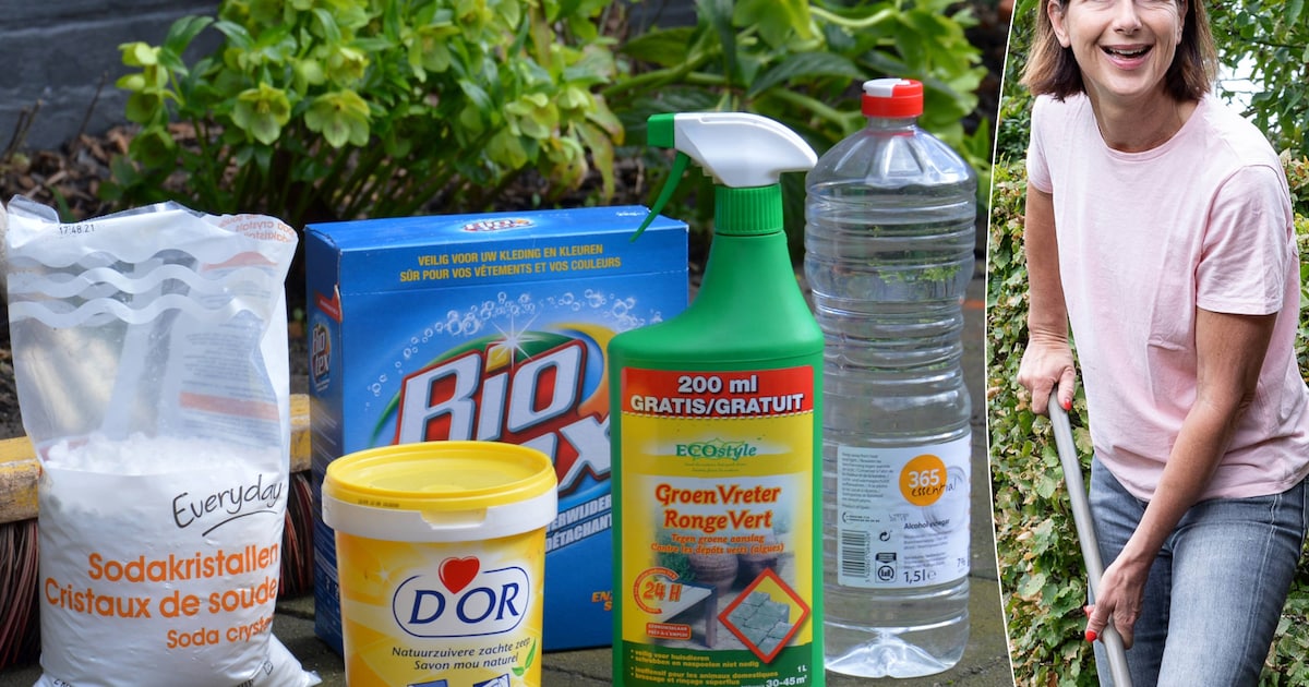 terras schoonmaken met biotex