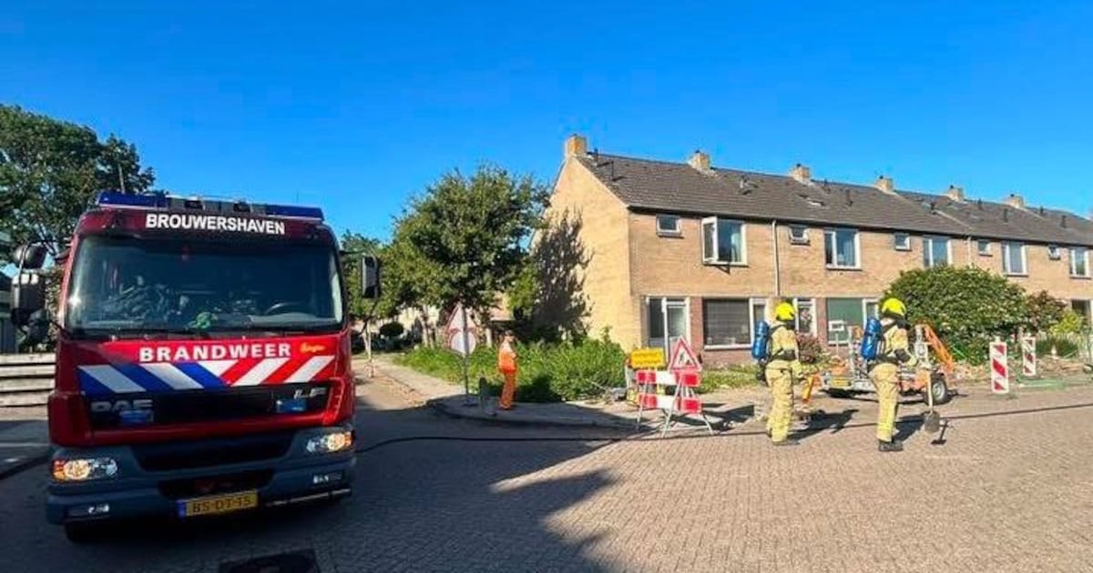 Gaslekkage door aanleg van glasvezel in Brouwershaven