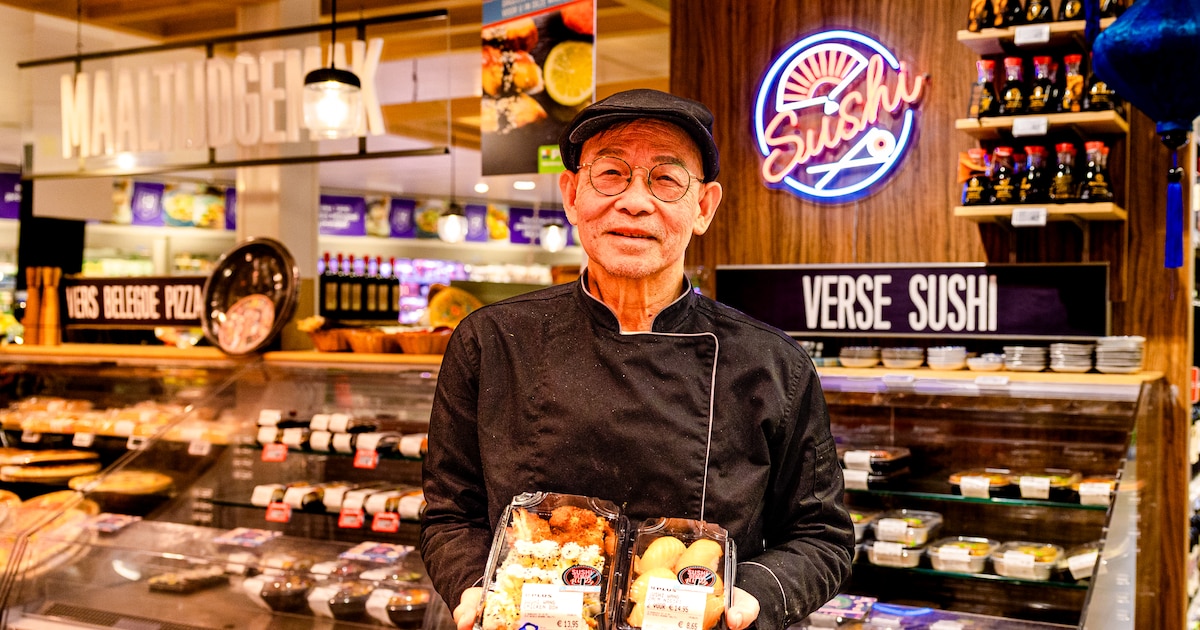 Sushichef Andy (71) streelt tongen met verse sushi: Niet in een restaurant, maar in de supermarkt va