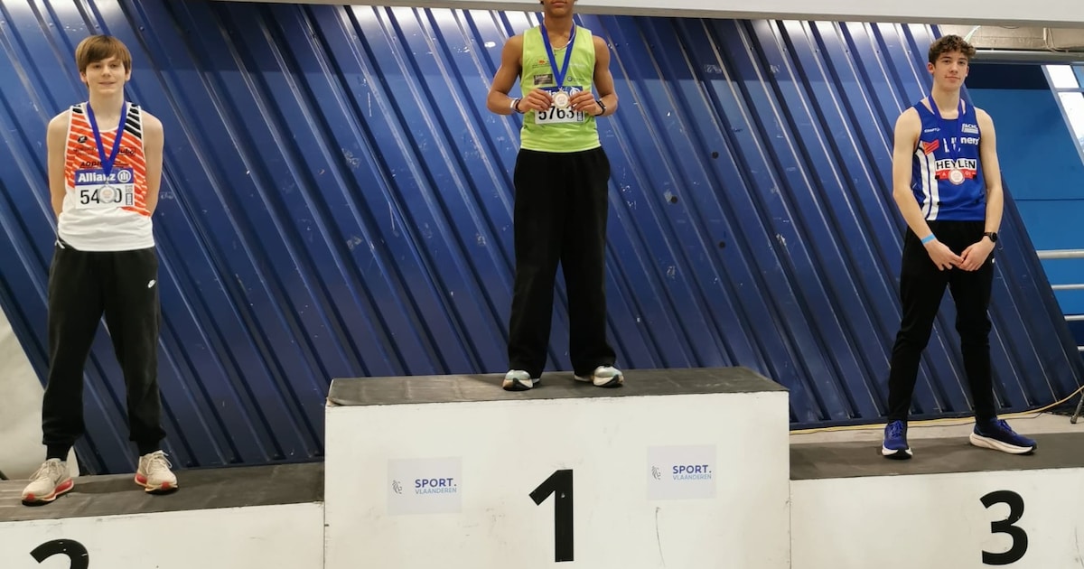 Jong talent Jeramy Glidja brengt gouden medaille mee naar huis van Vlaams atletiekkampioenschap