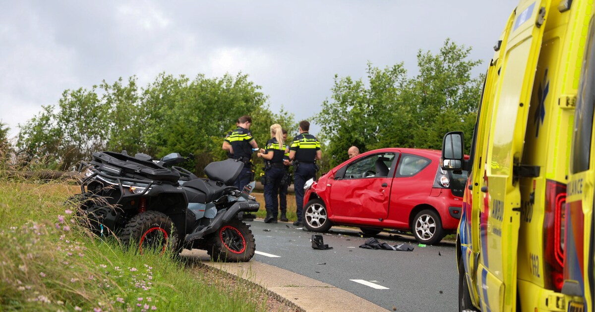 Quadbestuurder gewond na aanrijding in Elst, automobilist aangehouden