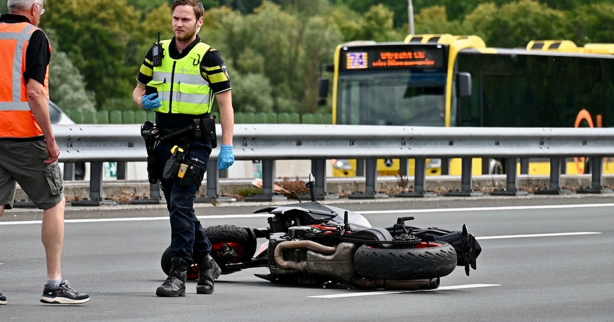 Motorrijder onderuit gegaan op A2 b ijVianen
