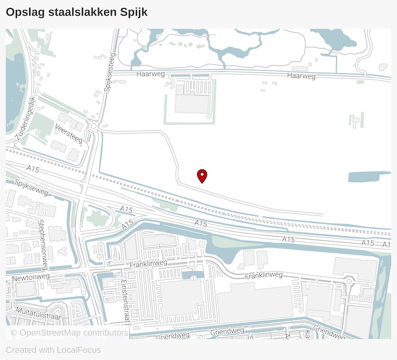 Op deze plek ligt het depot met staalslakken. 