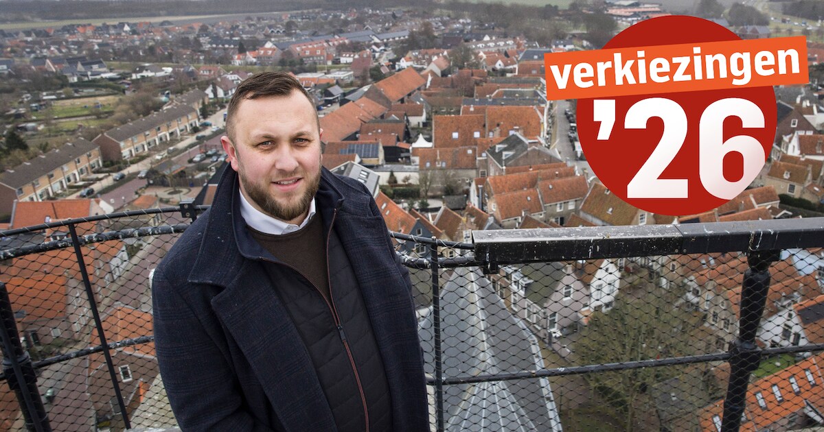 Lijsttrekker CDA Tim Jochems vanaf de toren van Goedereede: ‘Bouw ook ...