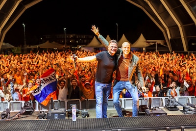 Paul Elstak en Jannes op Wiellawaai in Beneden-Leeuwen