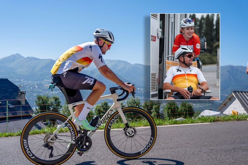 Man van topschaatsster rijdt de hele Tour in z’n eentje: ‘Ik eet nog ...