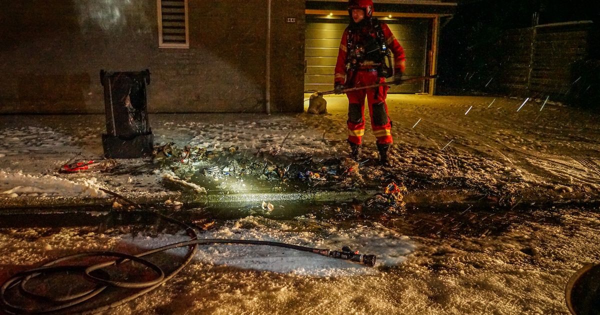 Containerbrand aan de Ruitenkamp in Ter Apel