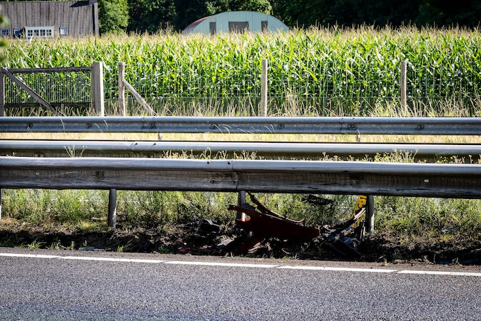 Het ongeluk zorgt voor een opstopping voor Tilburg. 