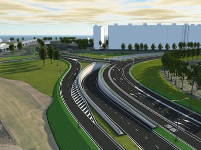 Dit staat verkeer te wachten bij de ombouw van het Capelseplein: twee jaar werk en veel hinder