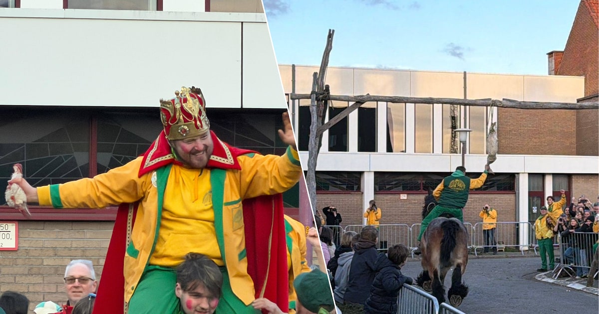 Werner Wouters kroont zich tot koning na jaarlijks gansrijden in Hoevenen