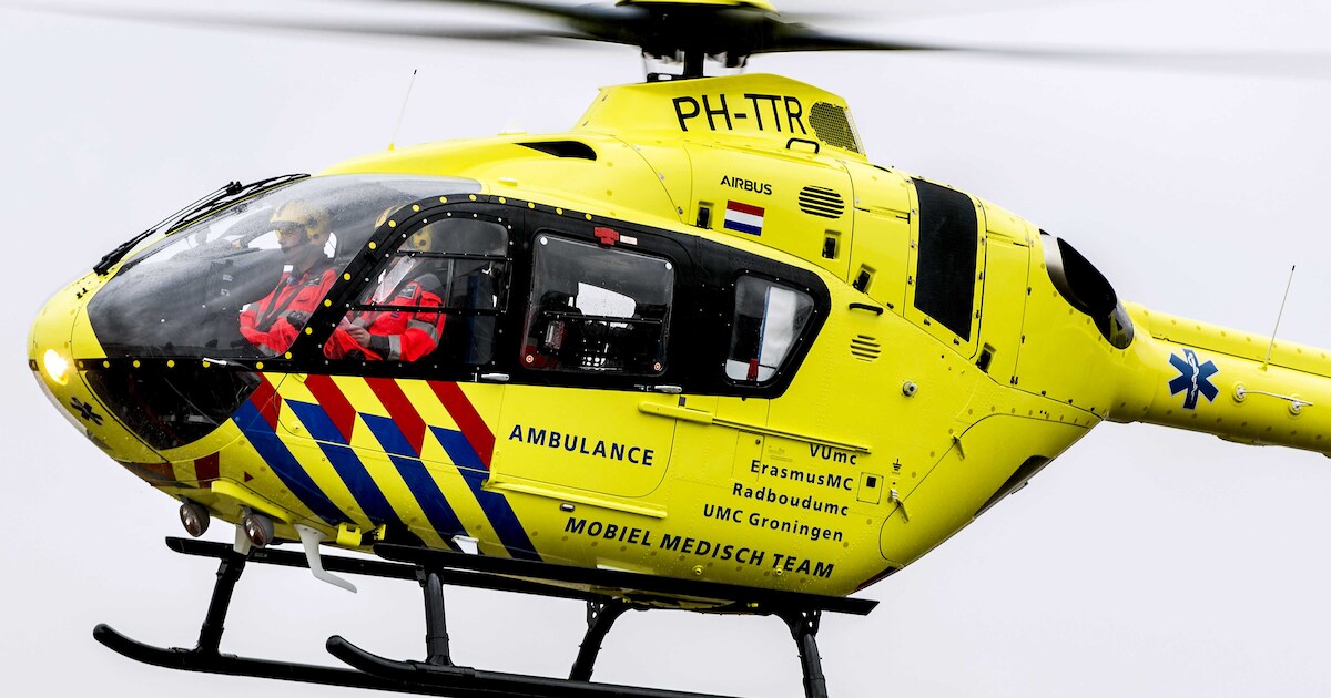 Traumahelikopter opgeroepen voor gewonde scooterrijder Amersfoort