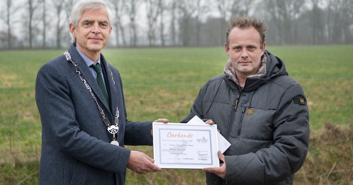 Eerste kievitsei van Tytsjerksteradiel gevonden bij Hurdegaryp door Remco Hamstra