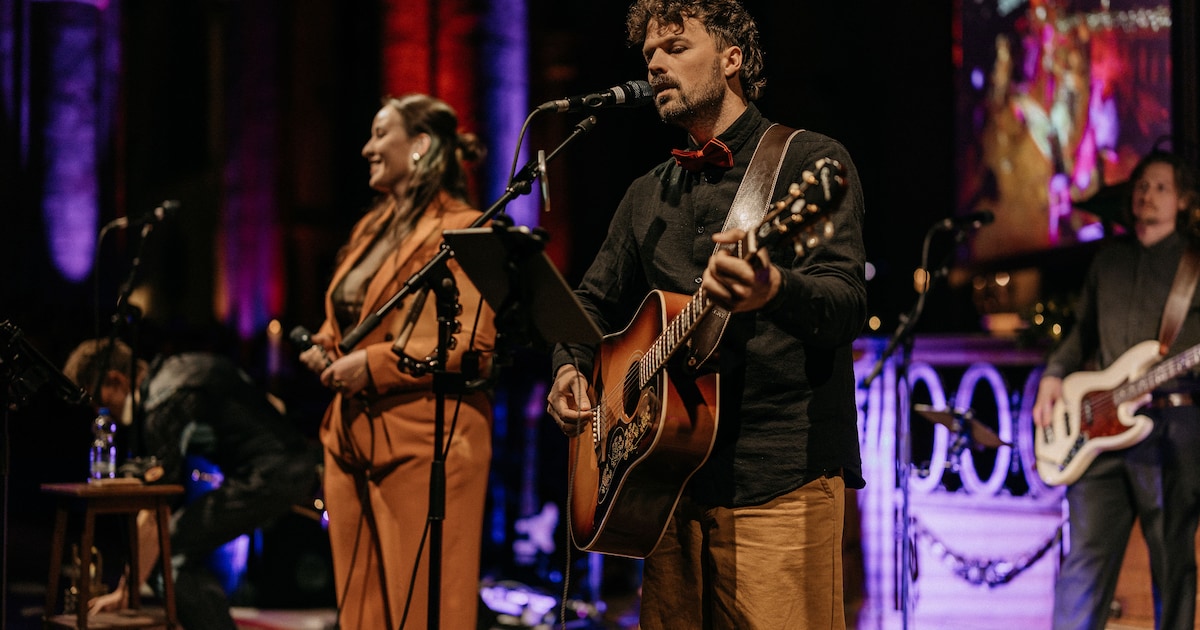 Kerstavonddiensten in de Sint-Janskerk in Gouda