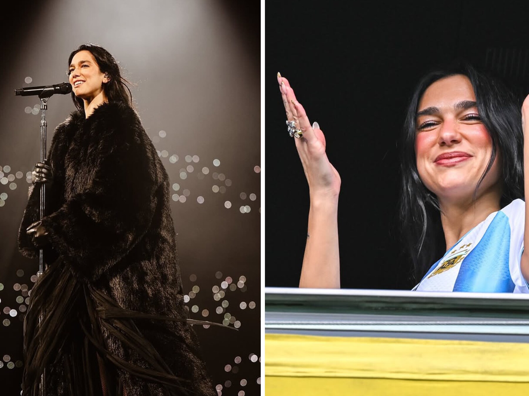 Dua Lipa treedt op in Argentinië en bezoekt voetbalklassieker