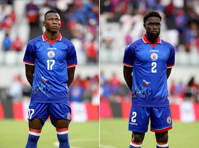Haïti wilde met Poolse vlag op het shirt spelen tijdens het 