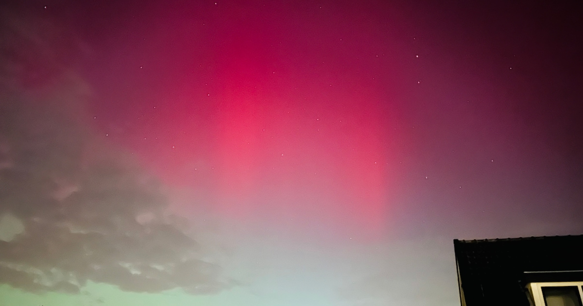 Nagenieten: noorderlicht goed te zien boven Apeldoorn