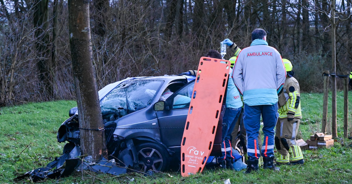 Automobilist zwaargewond na botsing met boom in De Meern