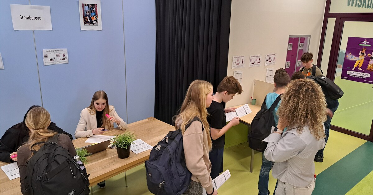 Brugklassers in Elburg doen ook mee op verkiezingsdag: ‘Ken jij deze partij?’