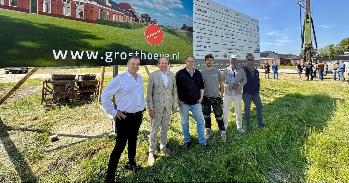 Nieuwbouwproject Grosthoeve in Grosthuizen van start na slaan eerste paal