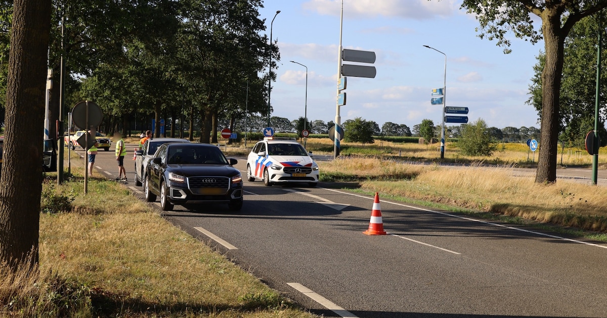 Auto botst op andere auto op N277 bij Odiliapeel, bestuurder moet rijbewijs inleveren | Foto