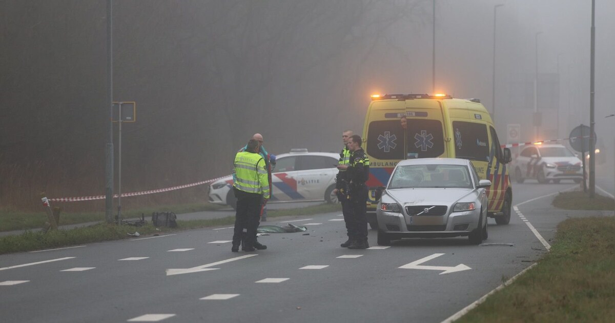 Fietser overleden na botsing met auto op de Heilooer Zeeweg bij Egmond aan den Hoef
