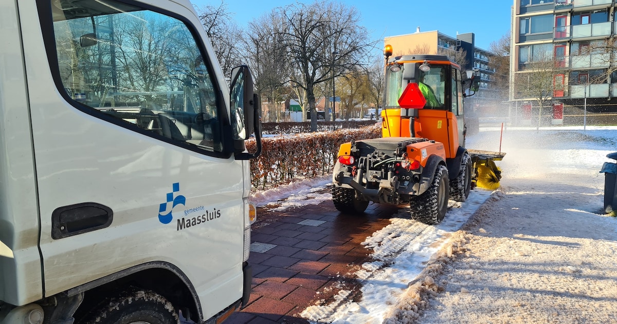 Gladheid legt afvalinzameling vandaag gedeeltelijk plat in Maassluis