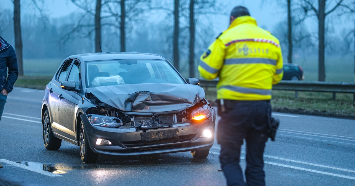 Flinke schade na kop-staartbotsing op N392 in Terwispel