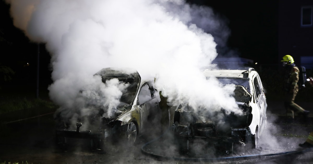 Twee auto’s in vlammen op in Apeldoorn