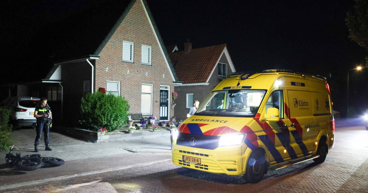 Fatbiker raakt ernstig gewond na botsing tegen paaltje in Wolvega