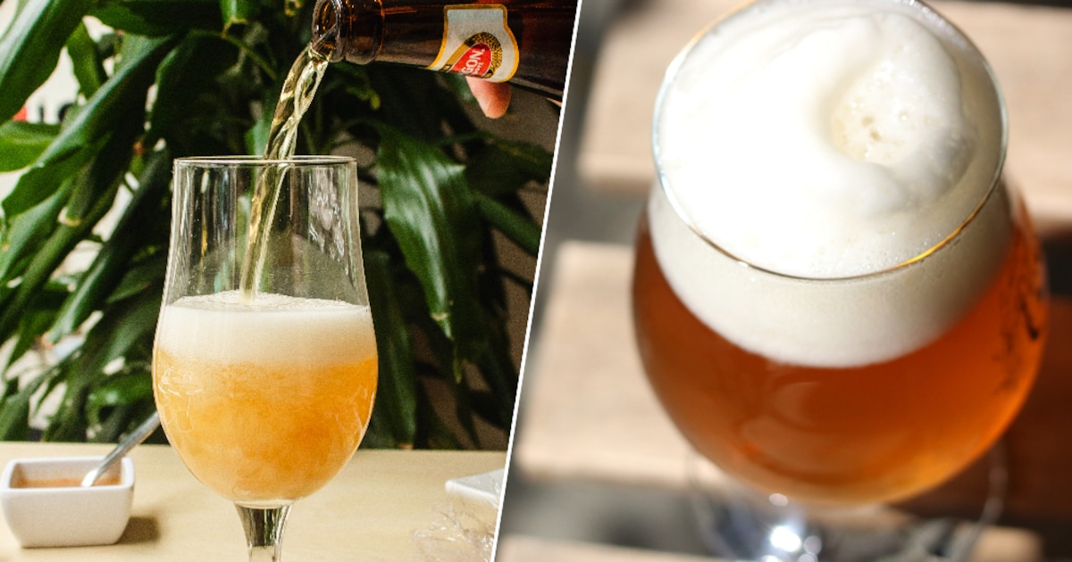 bier schuimt niet in glas