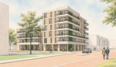 Plan voor 29 appartementen op plek oude autogarage in Waddinxveen-Noord