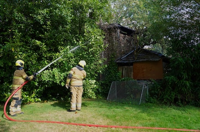 Schuurtje in brand in Boxtel, omgevallen kaars mogelijk oorzaak