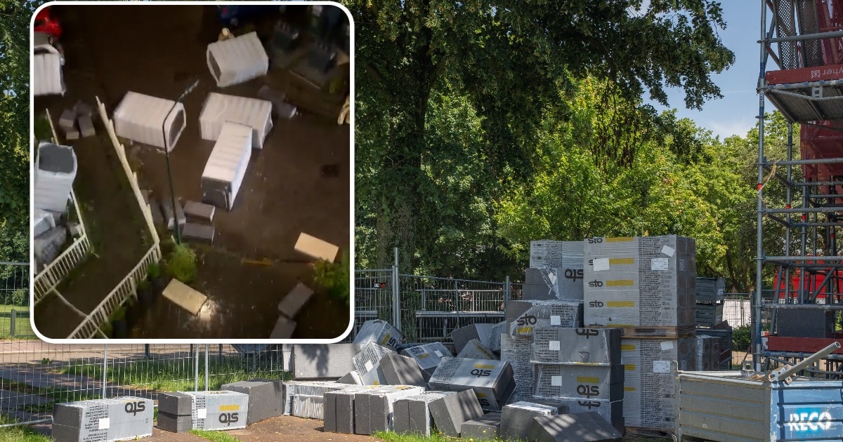 Chaos bij seniorenflat als dak het begeeft door storm: ‘We stonden allemaal in ons nachthemd te kijk