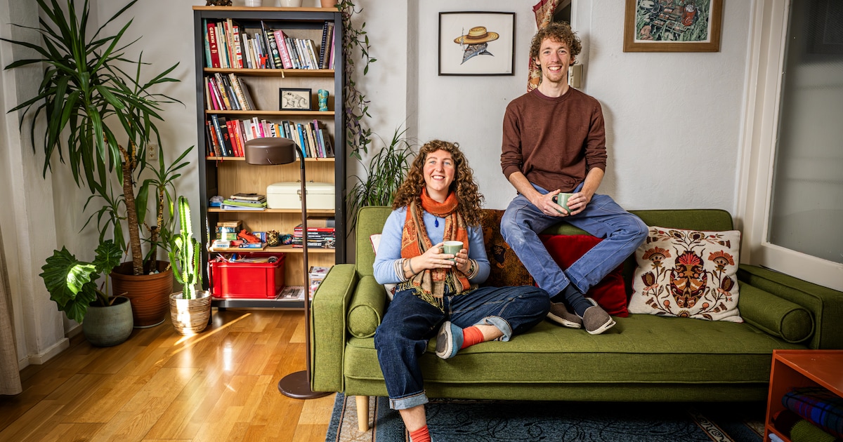 Lois en Pieter verhuisden tien keer en zijn nu gelukkig in Delfshaven: ‘Deze plek is ideaal’ | Foto