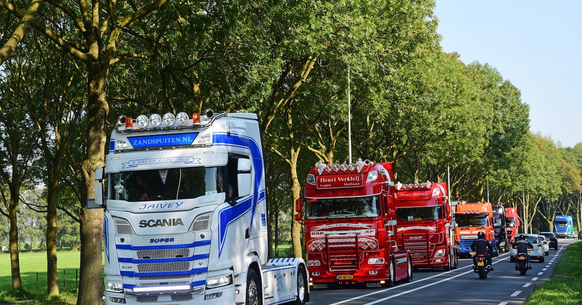 Weer veel animo voor Lopikse Truckrun met veertig vrachtwagens