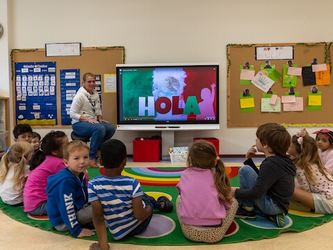Een klaslokaal van een internationale basisschool, hier in Breda