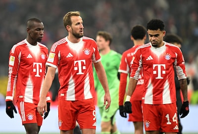 soccer-football-bundesliga-bayern-munich-v-fc-augsburg-allianz-arena-munich-germany-january-24-2026-bayern-munich-s-harry-kane-luis-diaz-and-nicolas-jackson-look-dejected-after-the-match-reuters-angelika-warmuth-dfl-regulations-prohibit-any-use-of-photographs-as-image-sequences-and-or-quasi-video