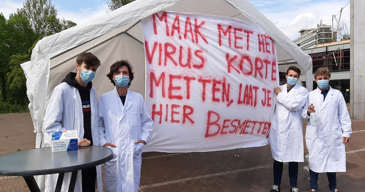 ‘Laat je hier besmetten’: ludieke actie voor sneller vaccineren tegen ...