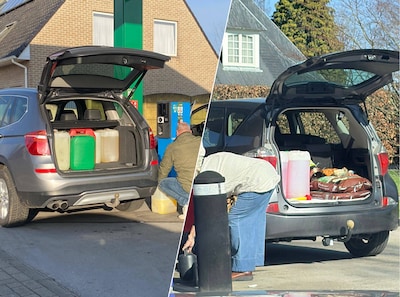 Jerrycans benzine voltanken in België, mag dat wel? ‘Belastingvrij mag je slechts tien liter extra m